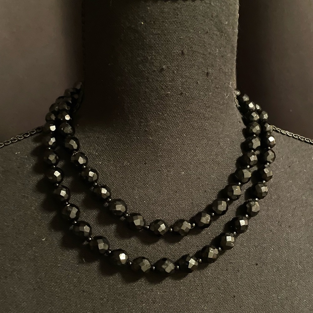 black bead necklace